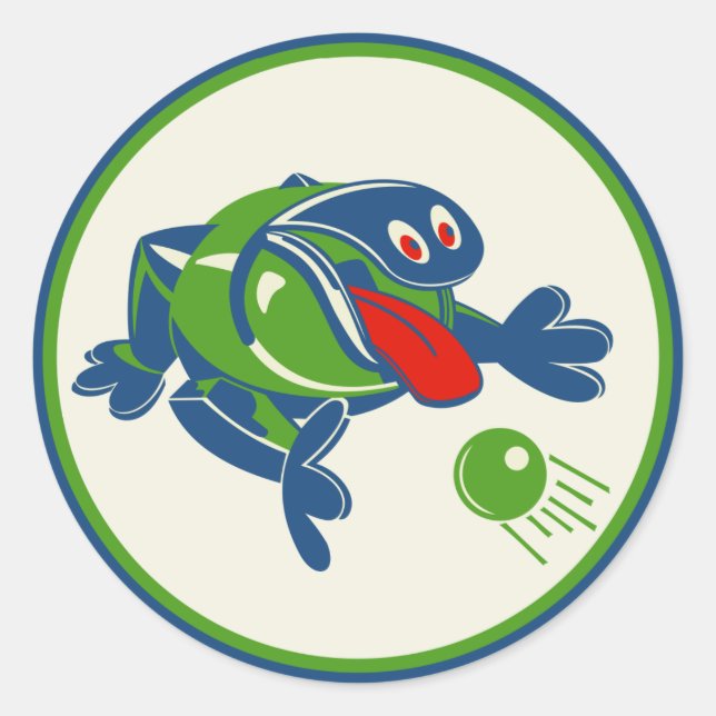 1960s Odd Ogg Toy Classic Round Sticker (Front)