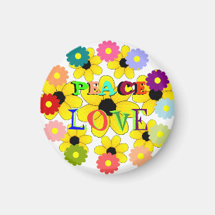 1960s, Peace and Love Magnet