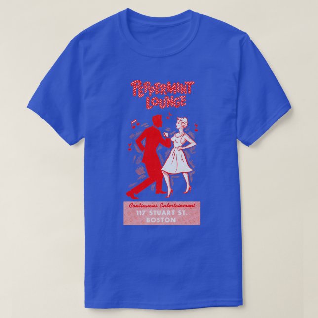 1960s Peppermint Lounge Boston T-Shirt (Design Front)