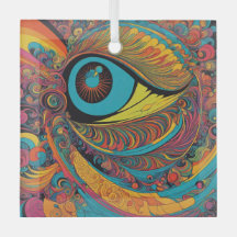 1960s Psychedelic Horror Vacui Art Pattern