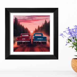 1960s Racing Trucks with Custom Names