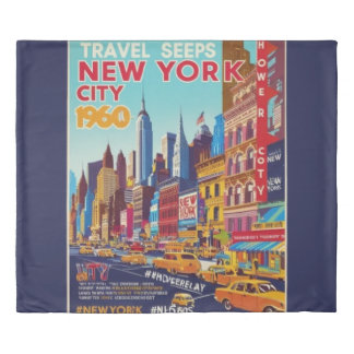 1960s Travel Poster | Vintage Travel Art Duvet Cover