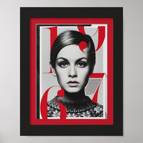 1960s Twiggy Inspired Poster