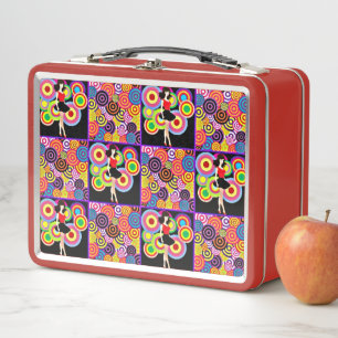 1960s Vintage Design Metal Lunch Box