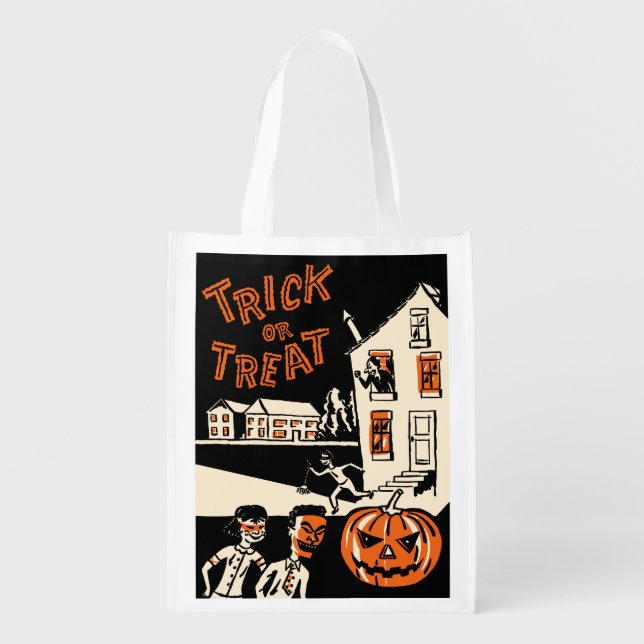 1960s Vintage Halloween Treat Bag (Front)