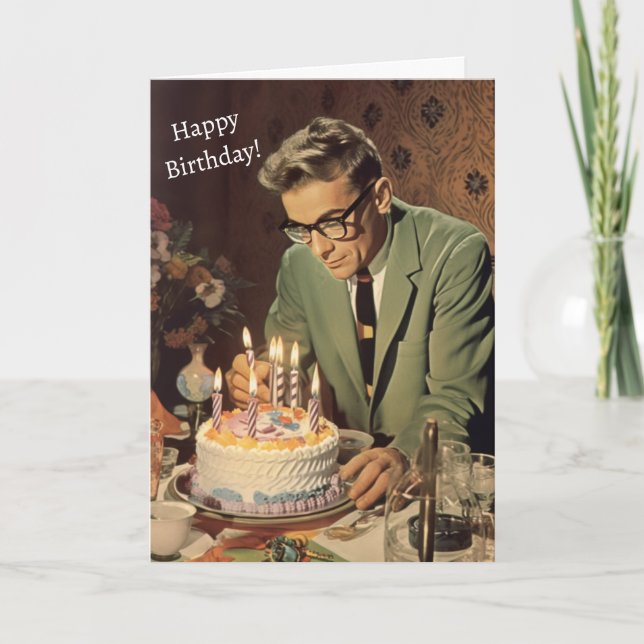 1960s Vintage Male Birthday Card (Front)