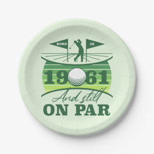 1961 60th Birthday Golf Lover Paper Plates