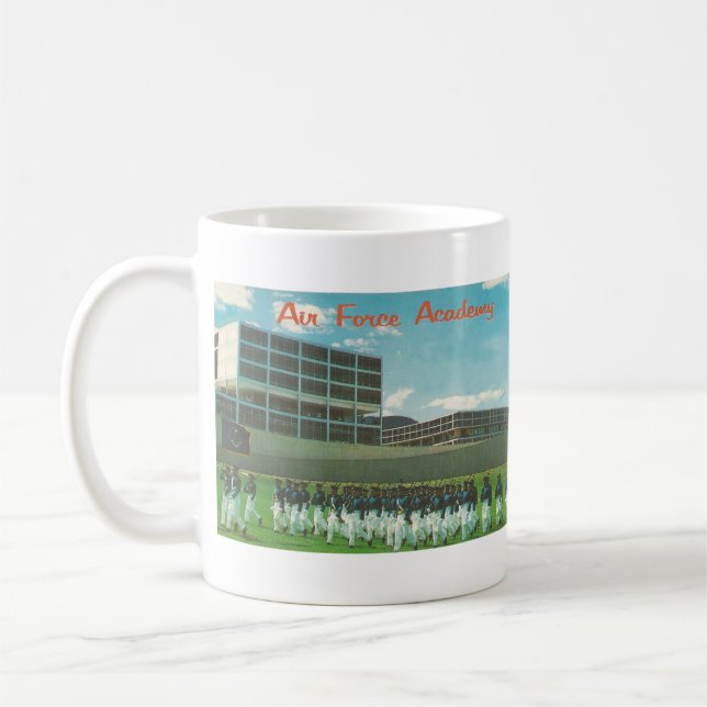 1961 Air Force Academy, Colorado postcard Coffee Mug (Left)
