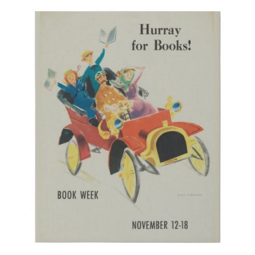 1961 Childrens Book Week Faux Canvas Print