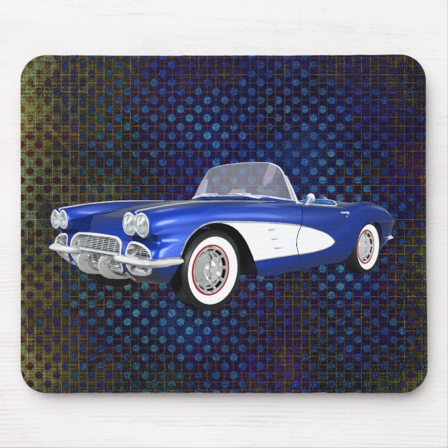 1961 Corvette C1: Blue Finish: Mousepad (Front)