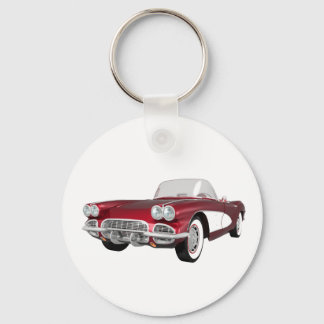 1961 Corvette C1: Candy Apple Finish: Keychain