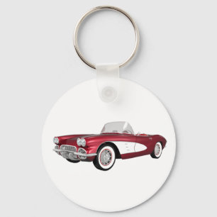 1961 Corvette C1: Candy Apple Finish: Keychain