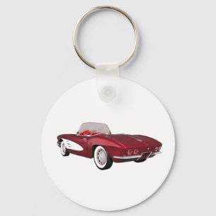 1961 Corvette C1: Candy Apple Finish: Keychain
