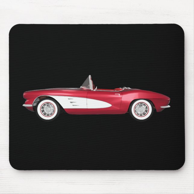 1961 Corvette C1: Candy Apple Finish: Mouse Pad (Front)
