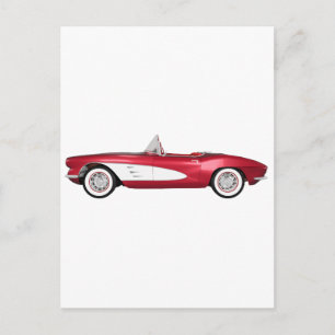 1961 Corvette C1: Candy Apple Finish: Postcard