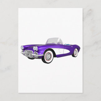 1961 Corvette C1: Purple Finish: Postcard