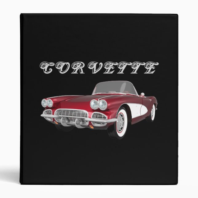 1961 Corvette Sports Car: Candy Apple: Binder (Front)