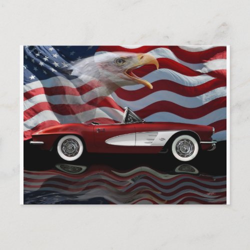 1961 Corvette Tribute Postcard