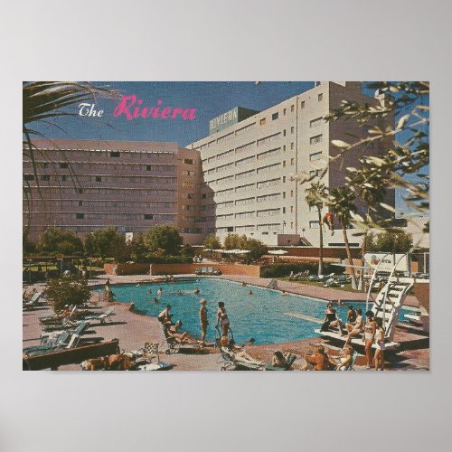1961 The Hotel Riviera Las Vegas NV Poster