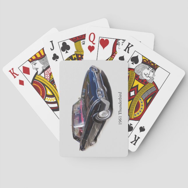 1961 Thunderbird playing cards (Back)