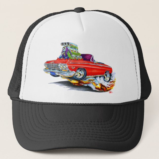 1962-63 Impala Red Convertible Trucker Hat (Front)