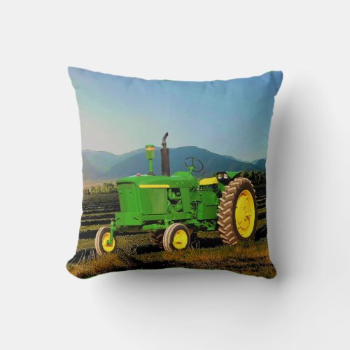 1962 Big Green Tractor Square Pillows