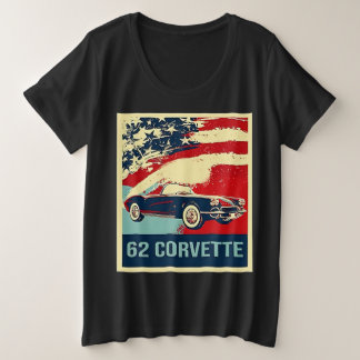 1962 C1 Corvette Pop Art Style Plus Size T-Shirt