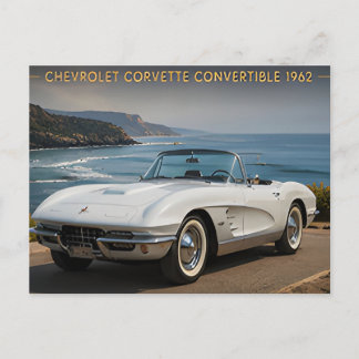 1962 Chevrolet Corvette Convertible Vintage Americ Postcard
