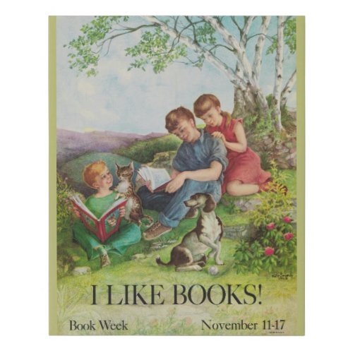 1962 Childrens Book Week Faux Canvas Print