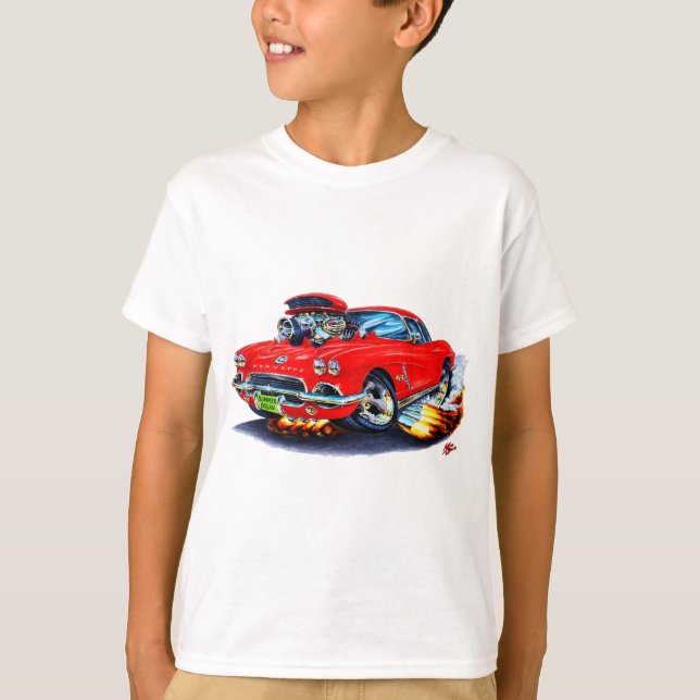 1962 Corvette Red Car T-Shirt (Front)