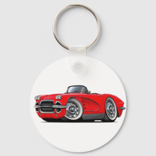 1962 Corvette Red Convertible Keychain