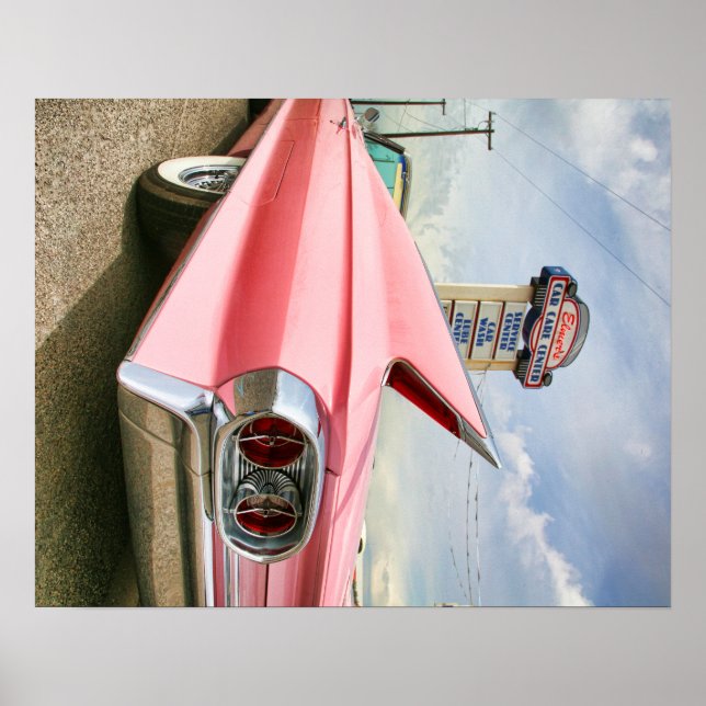 1962 pink cadillac convertible poster (Front)