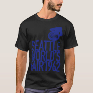 1962 Seattle Worlds Fair Block Blue T-Shirt
