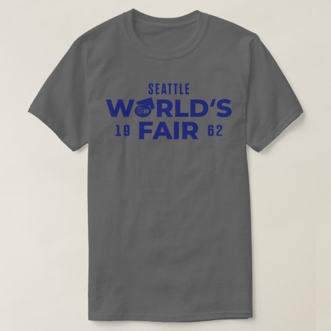 1962 Seattle Worlds Fair O Icon Blue T-Shirt (Design Front)