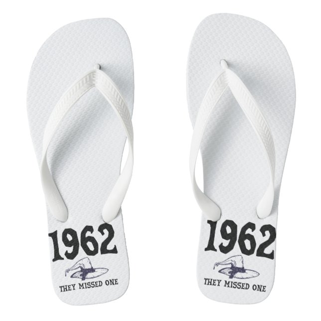 1962 They Missed One Salem Witch Halloween  Flip Flops (Footbed)