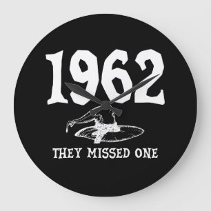 1962 They Missed One Salem Witch Halloween Large Clock