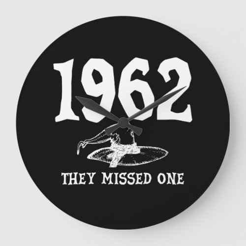 1962 They Missed One Salem Witch Halloween  Large Clock