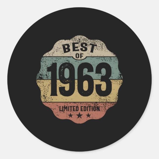 1963 60 CLASSIC ROUND STICKER (Front)