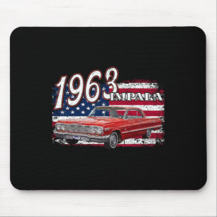 1963 63 Impala Lowrider Ss 4th Of July American Mouse Pad