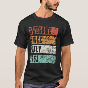 1963 Born In July Retro Idea T-Shirt