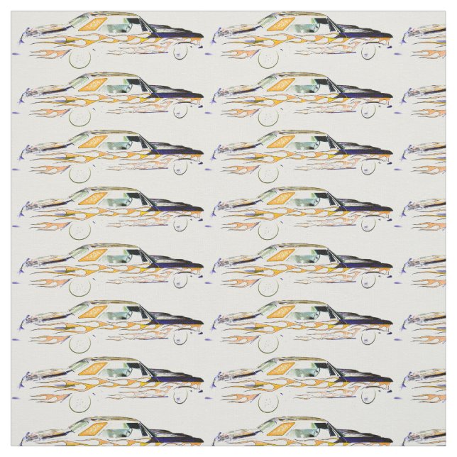 1963 BUICK RIVIERA WHITE ORANGE FABRIC (Swatch)