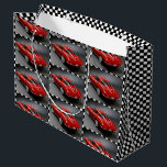 1963 Chevrolet Corvette Split Window  Large Gift Bag<br><div class="desc">1963 Chevrolet Corvette Split Window, motorsport, cars, speed, auto, racing fan. A manly wrapping paper printed with elements from the world of motorsport. Cars and car racing enthusiasts gifts wrapping paper. Suitable for wrapping presents for husband, child boy, father, boyfriend, brother, grandfather, uncle... ----------------------- The 1963 Chevrolet Corvette Split Window...</div>