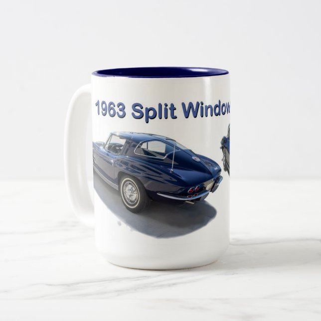 1963 Chevrolet Split Window Corvette Two-Tone Coffee Mug (Front Left)
