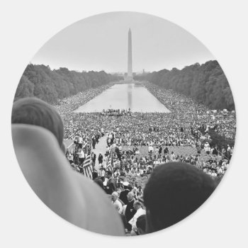 1963 Civil Rights March On Washington D.c. Classic Round Sticker by allphotos at Zazzle