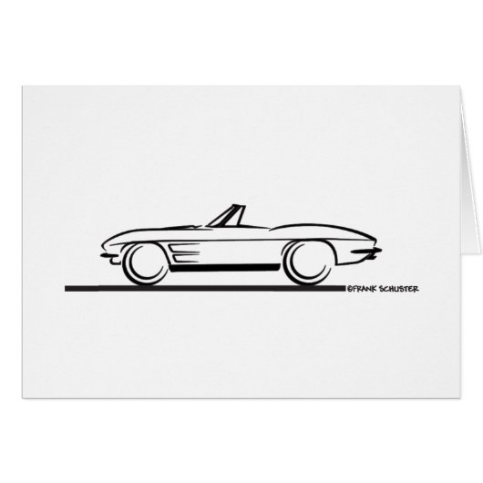 1963 Corvette Convertible Cards (Front Horizontal)