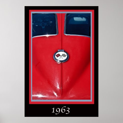 1963 Corvette Sting Ray Split Window Poster