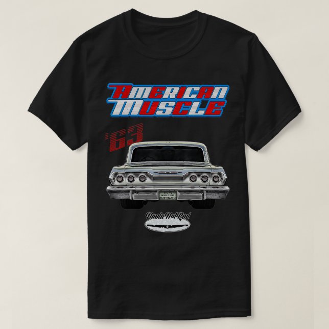 1963 Impala,Rockabilly,rusty,distressed,garage man T-Shirt (Design Front)