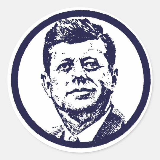 1963 JFK CLASSIC ROUND STICKER