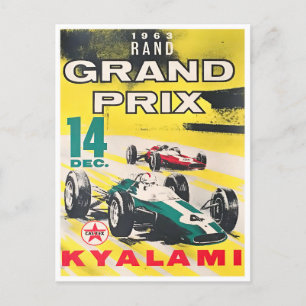 1963 Kyalami Grand Prix racing Postcard