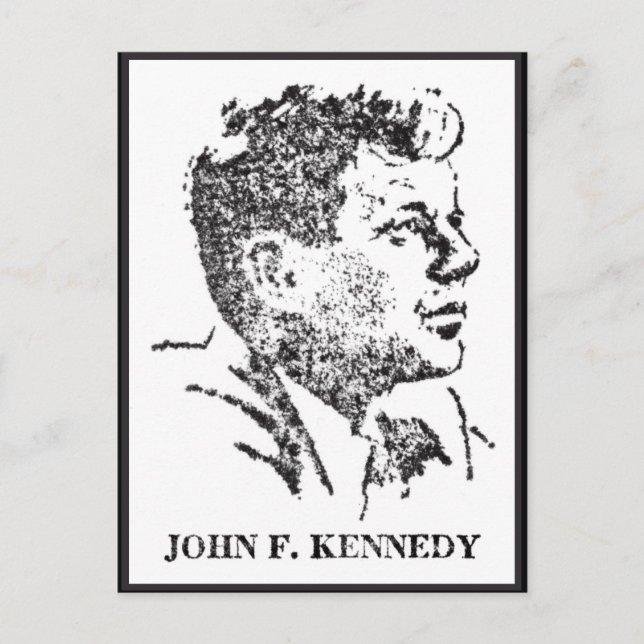 1963 profile of John F. Kennedy Postcard (Front)